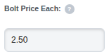 The Bolt Price Each box
