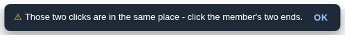 A drawing notice: Those two clicks are in the same place