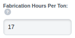 The Fabrication Hours Per Ton box