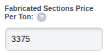 The Fabricated Sections Price Per Ton box