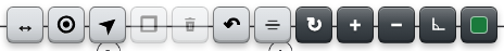 The drawing tools: Measure, Column, Select, Copy, Delete, Undo, Strike and the view tools