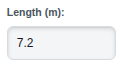 The Length (m) field