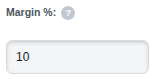 The Margin % box