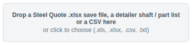 The drop zone for a cutting-list file