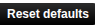 The Reset defaults link beside Lengths to order from