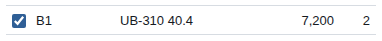 The include ticks down the left of the cutting list