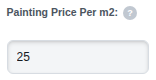 The Painting Price Per m2 box