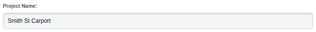 The Project Name field