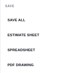 The PDF DRAWING button under Save