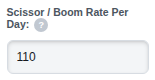 The Scissor / Boom Rate Per Day box
