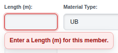 The Length (m) field